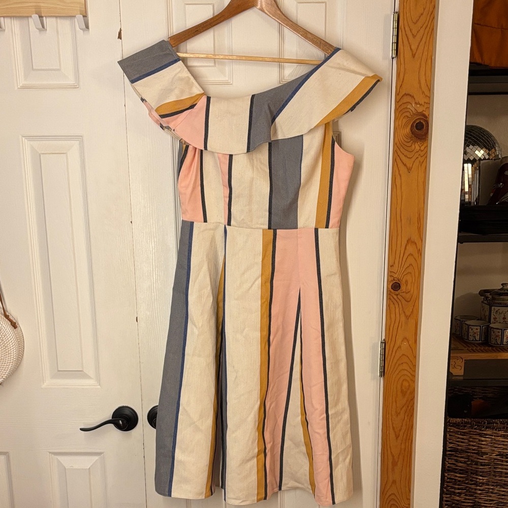 Striped Off-Shoulder Dress